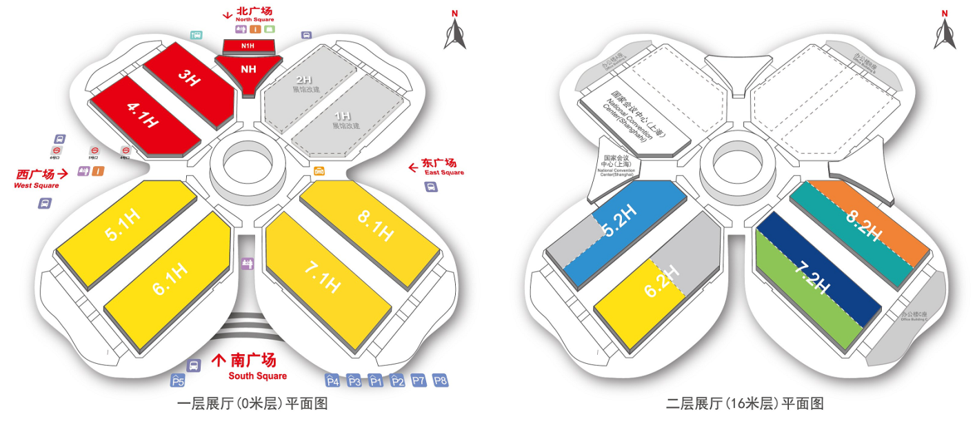  上海國家會展中心展館布局-煙臺德榮工業(yè)有限公司